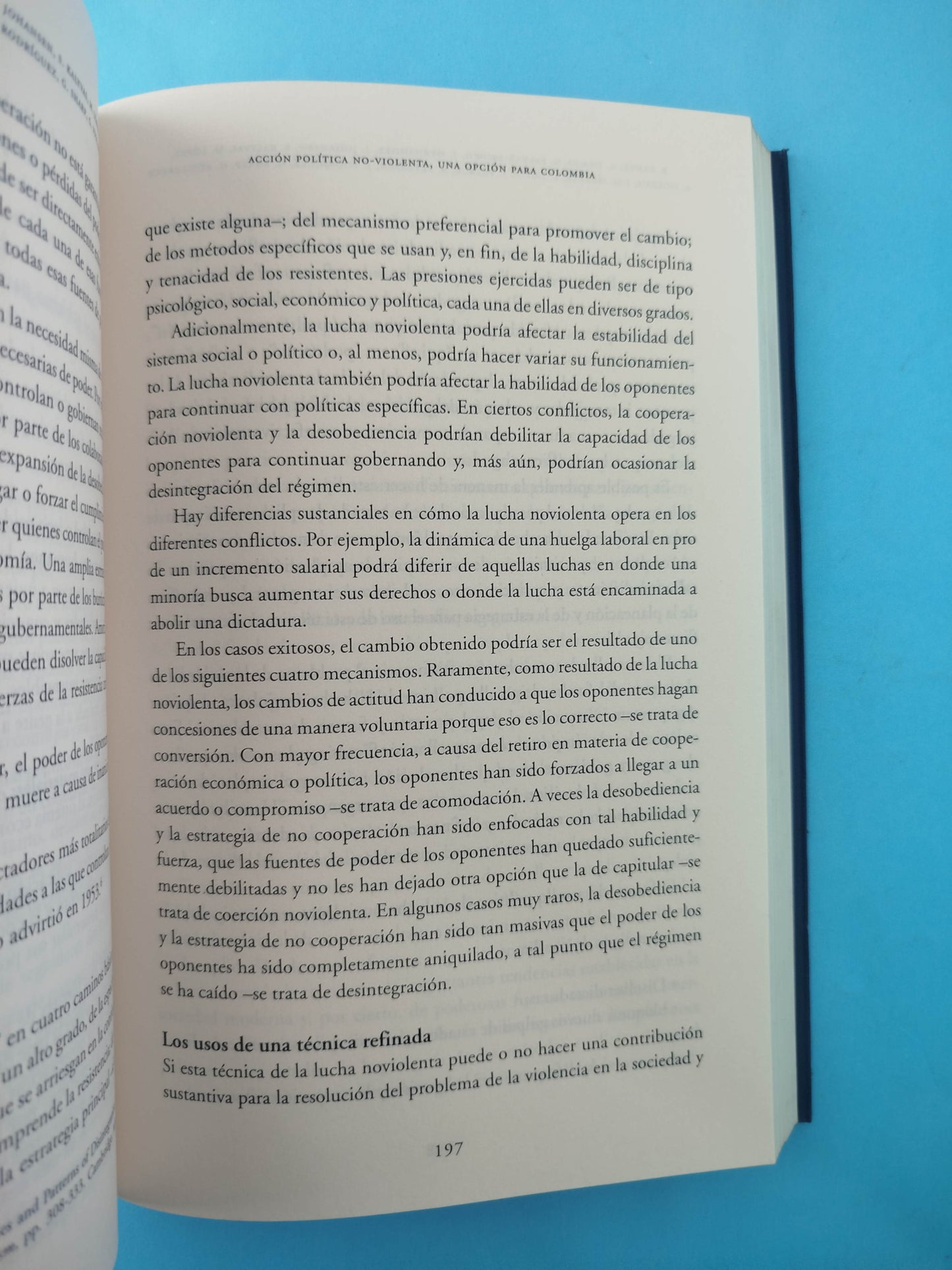 Acción política no-violenta, una opción para Colombia