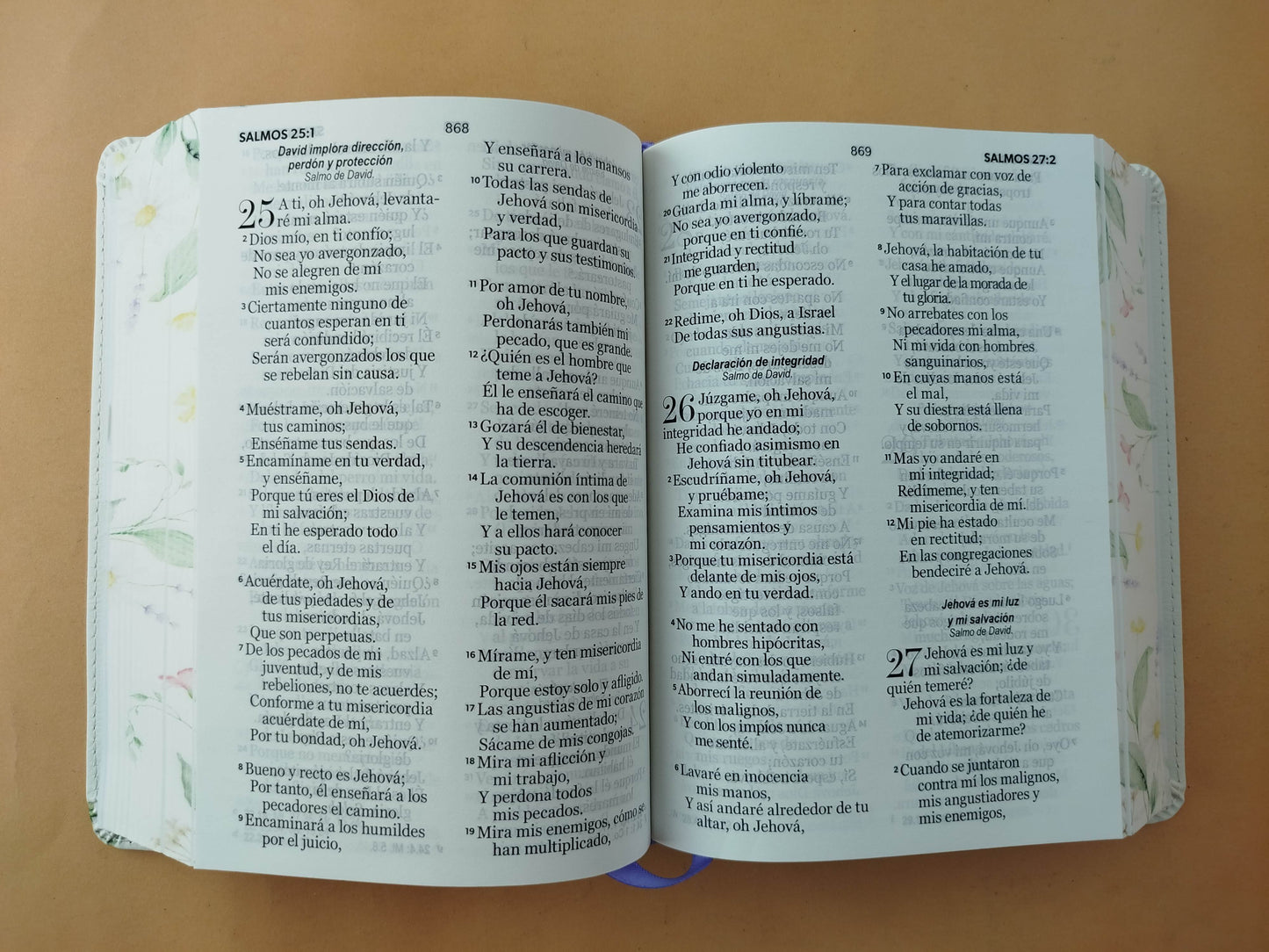 Biblia rvr 1960 colección primaveral letra grande lila sin cierre