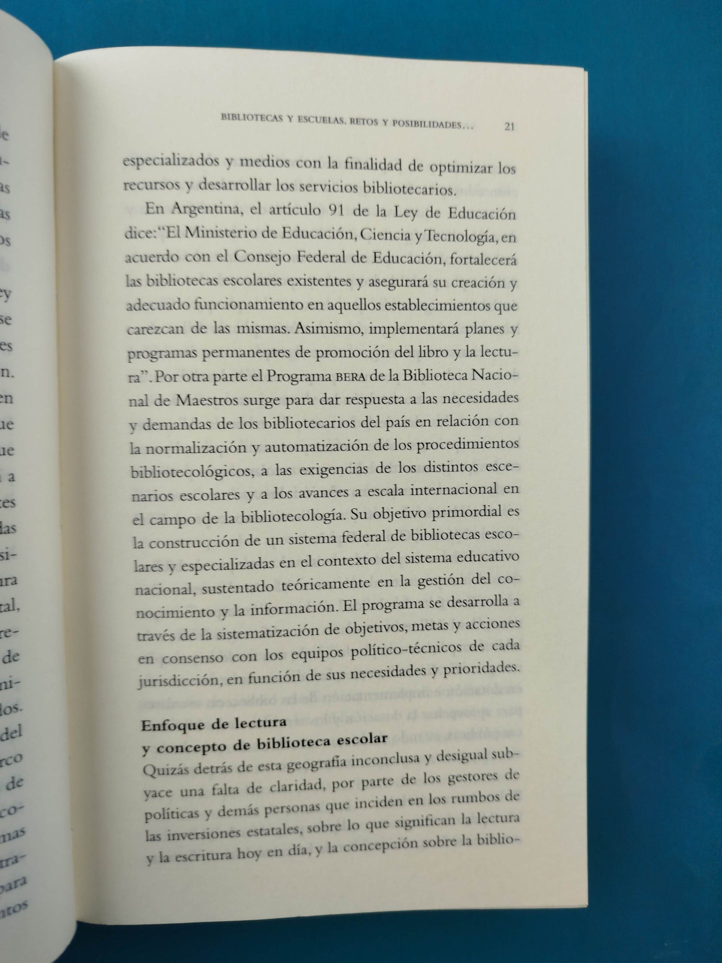 Bibliotecas y escuelas