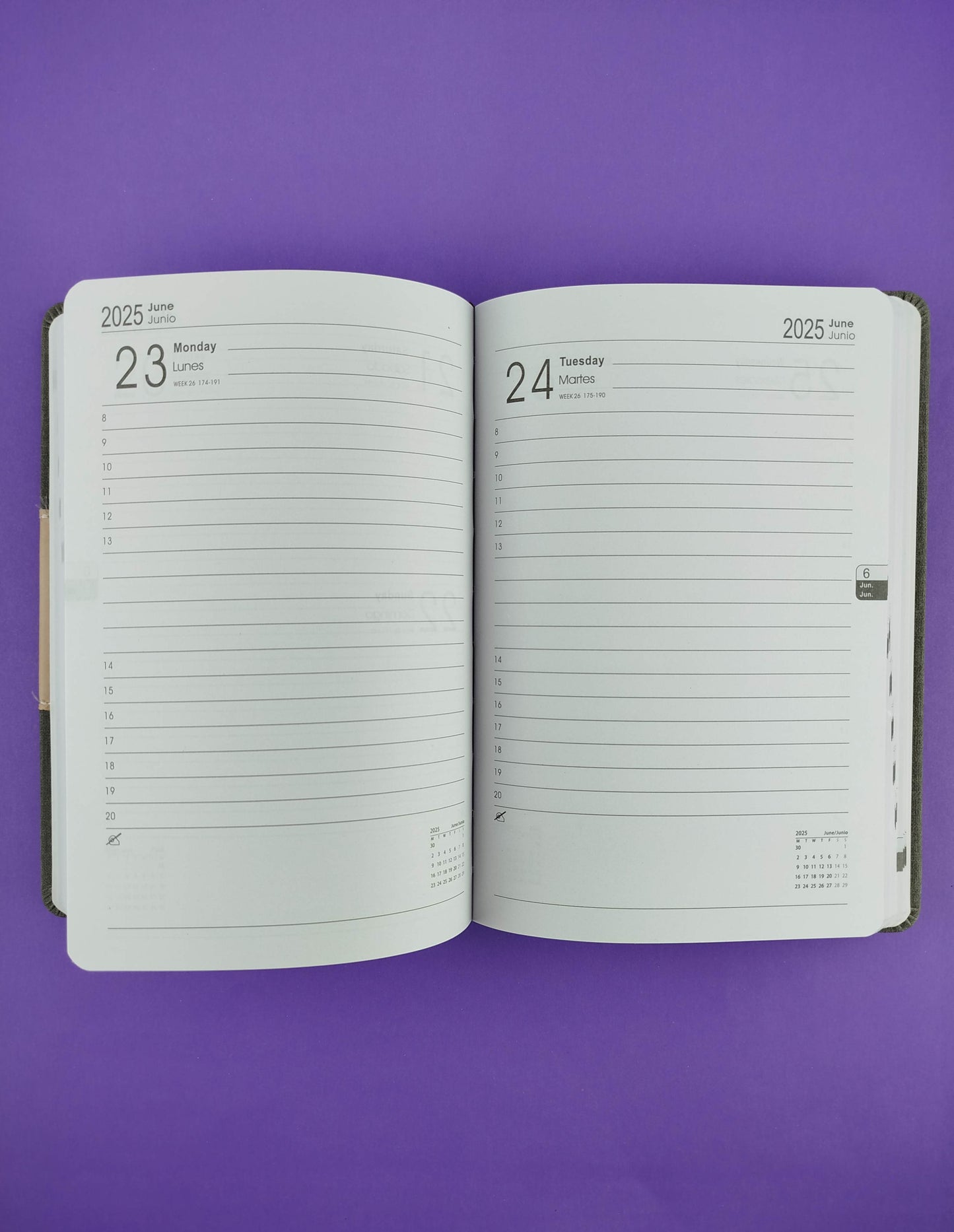 Agenda ejecutiva 2025 notebook gris