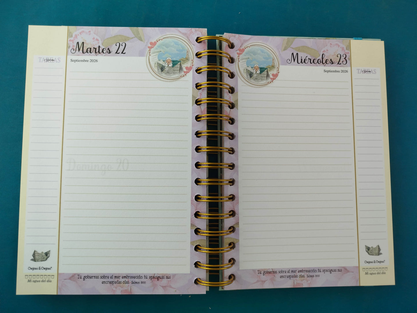 Agenda Ovejitas 2026 En Ti Confio Señor Verde