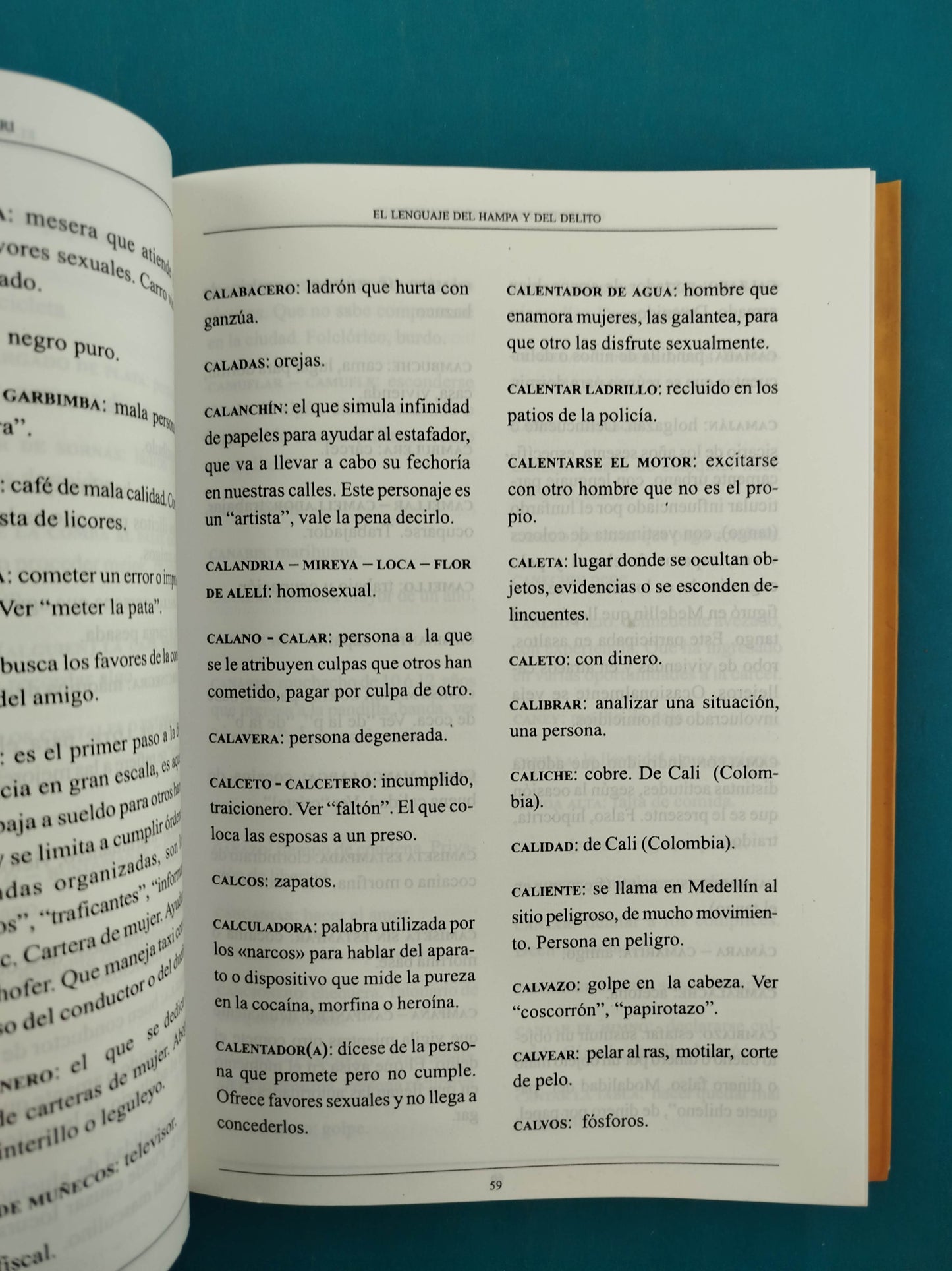 El lenguaje del hampa y del delito