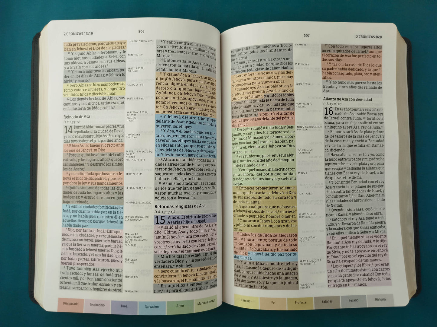 Biblia De Estudio Arcoiris tipo piel café-negro