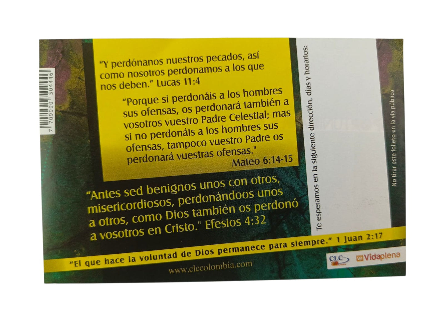 Tratado bíblico oportunidades que sanan Perdón