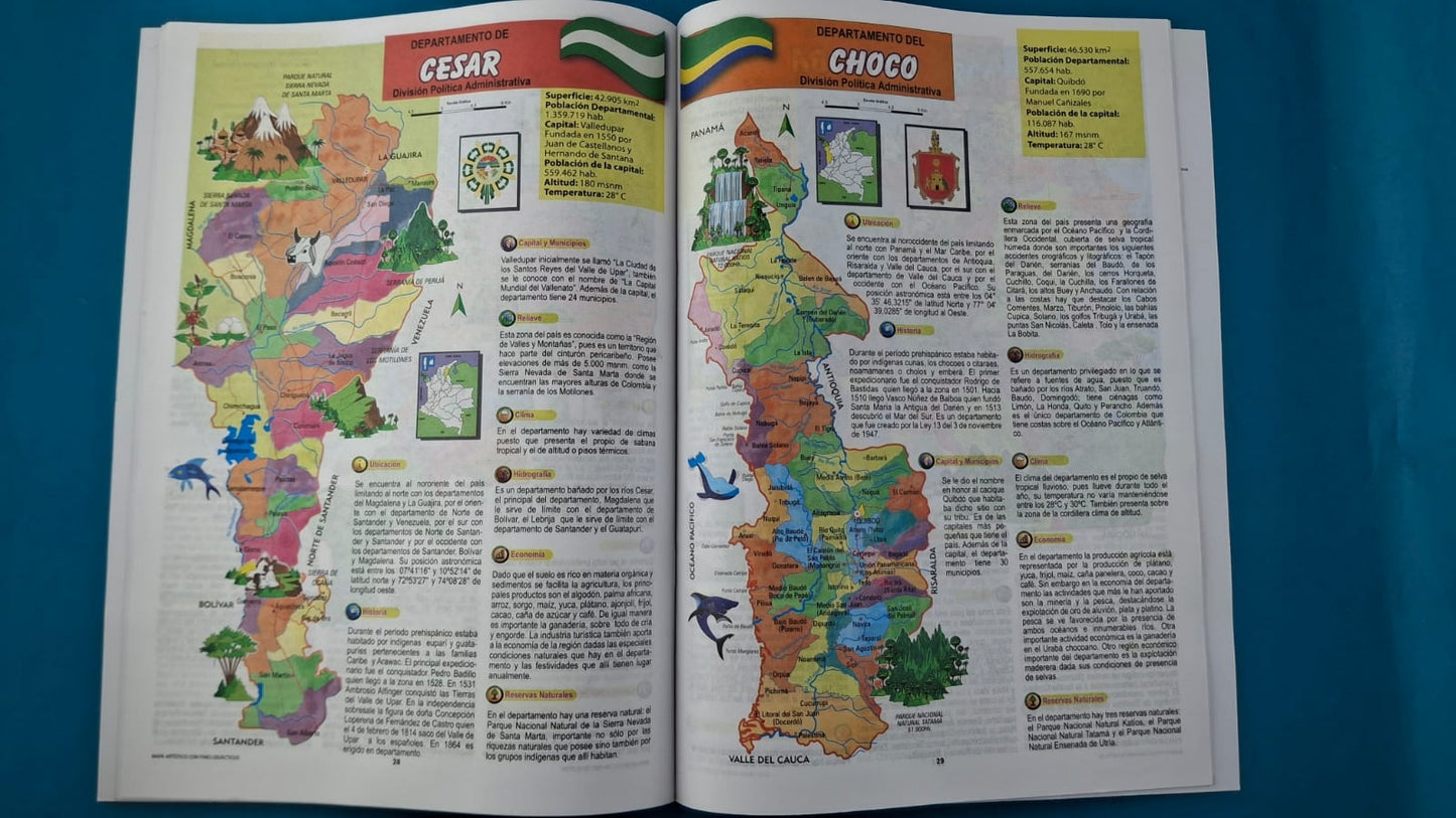 Atlas de Colombia cartilla 48 pág.