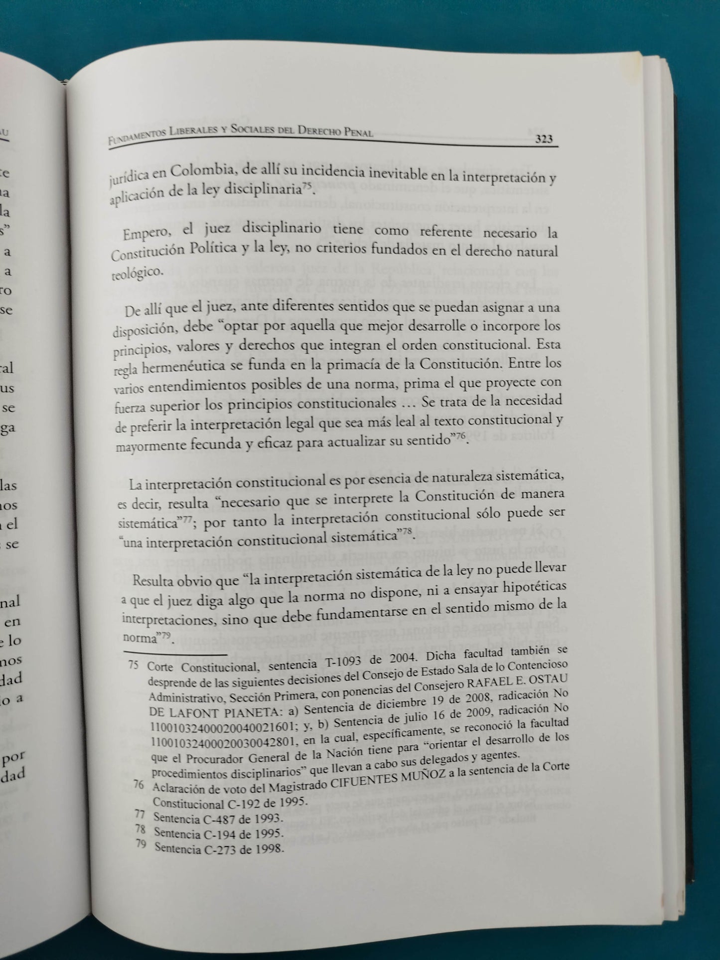 Fundamentos liberales y sociales del Derecho Penal