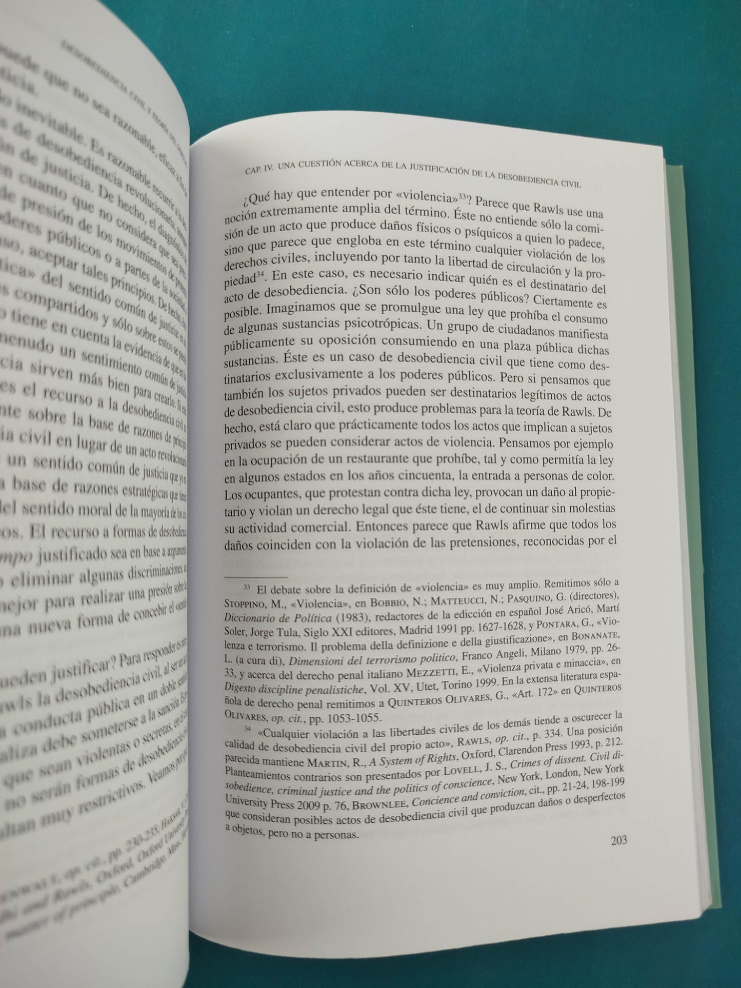 Desobediencia civil y teória del derecho