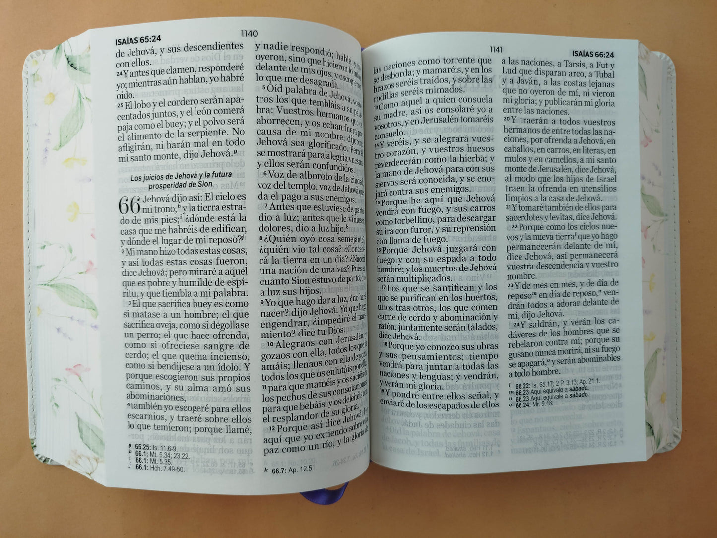 Biblia rvr 1960 colección primaveral letra grande lila sin cierre