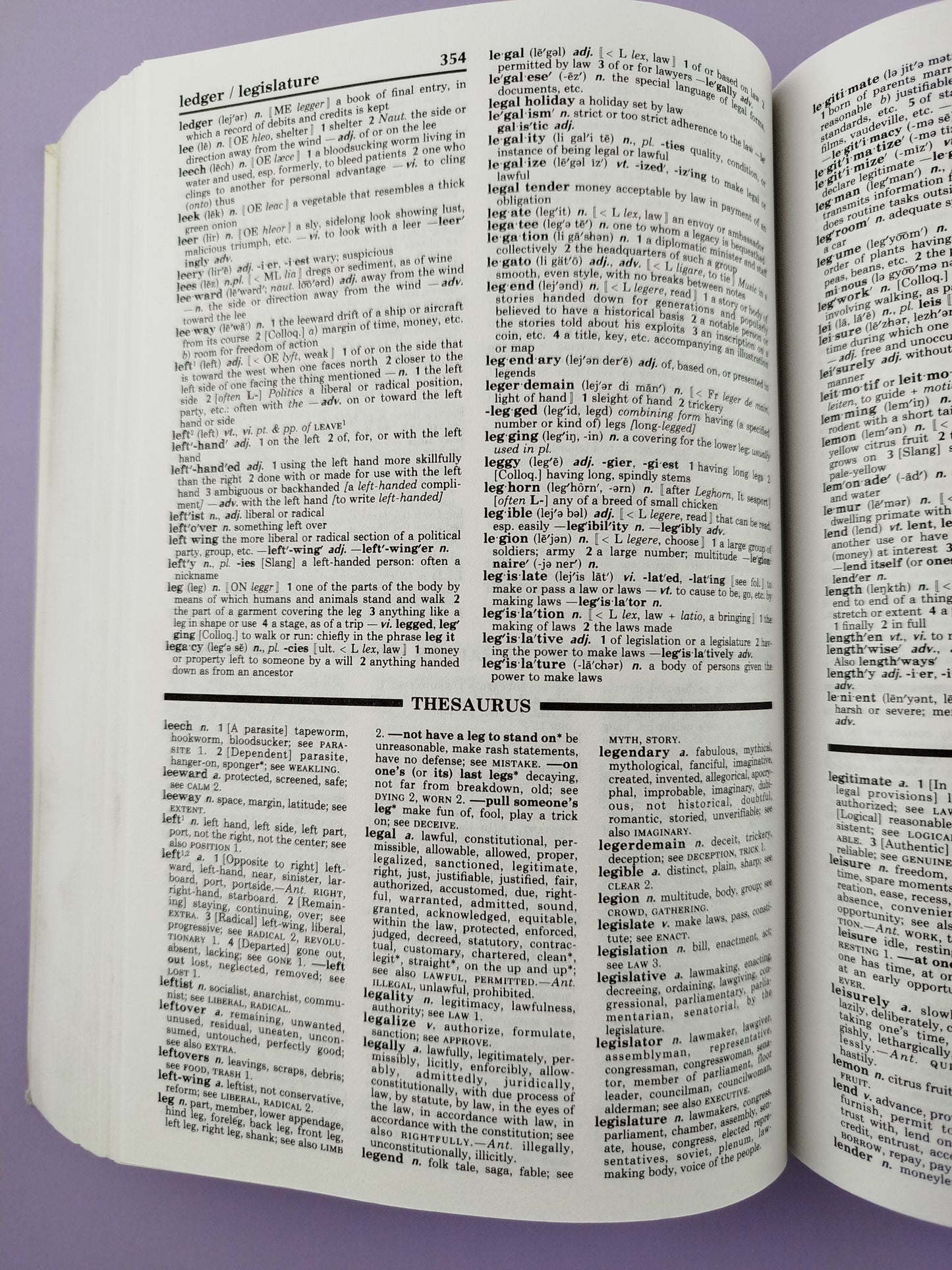 Webster's New World Dictionary and Thesaurus by varios