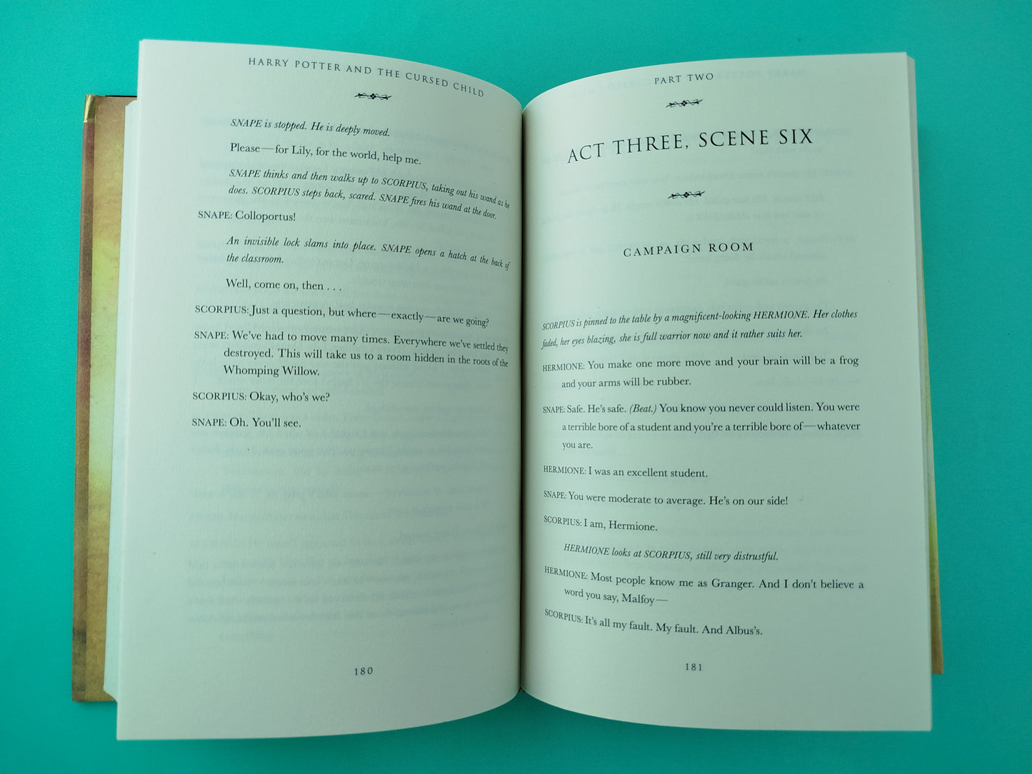 Harry Potter and the cursed child parts one and two