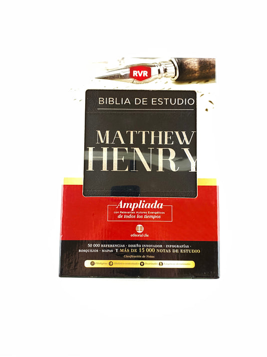 Biblia De Estudio Rvr Matthew Henry Negra