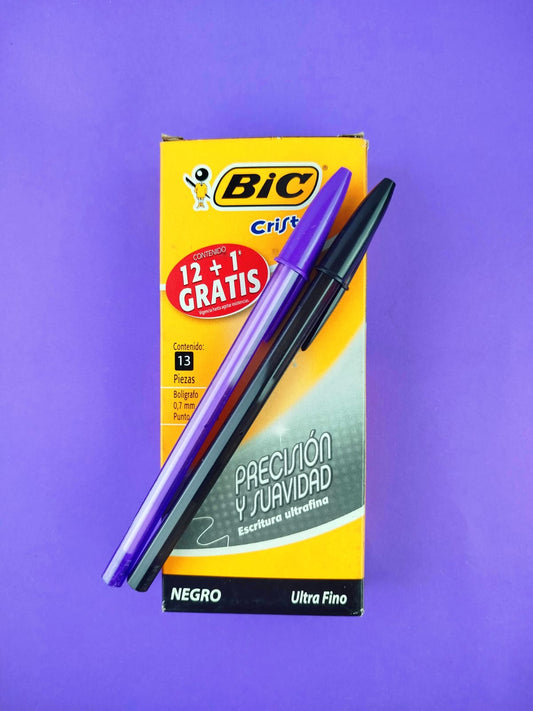 Bolígrafos bic cristal negro 0.7 caja x13