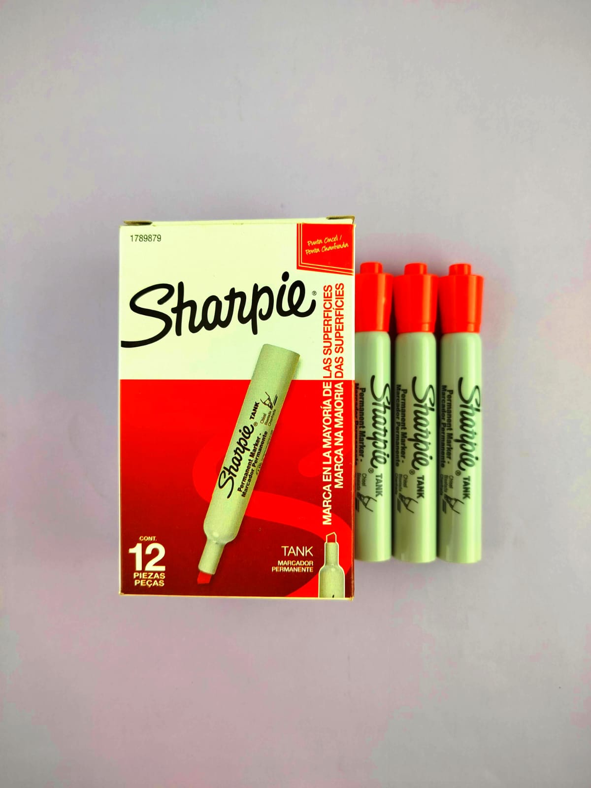 Marcador permanente sharpie tank rojo x12 by Sharpie