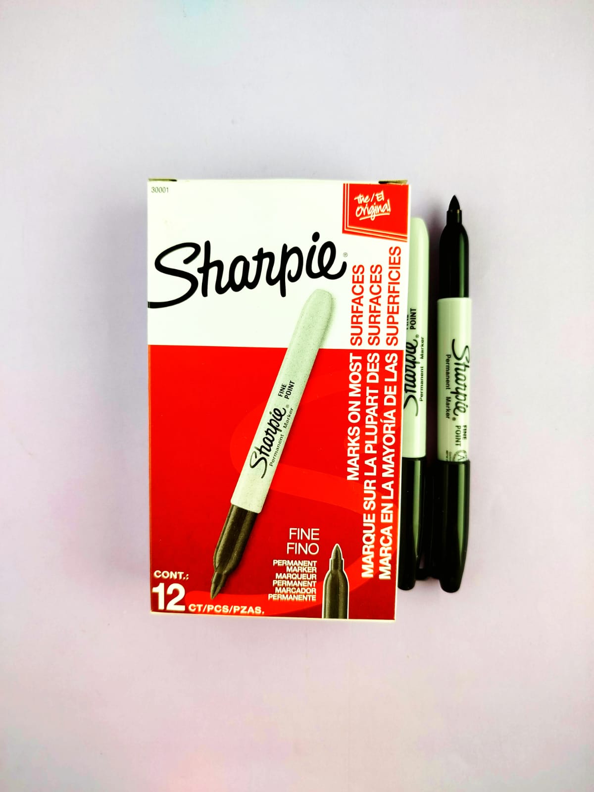 Marcador Permanente Sharpie, Punta Fina, Negro X 12 Unds by Sharpie