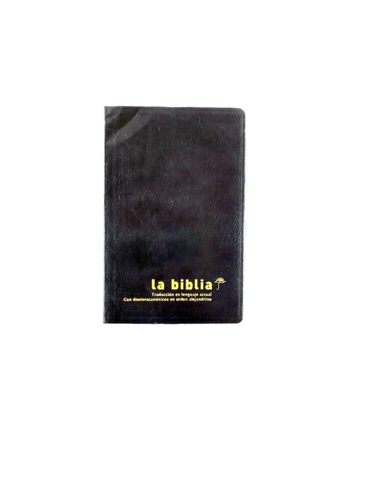 La biblia traducción en lenguaje actual negra con deuterocanónicos en orden alejandrino