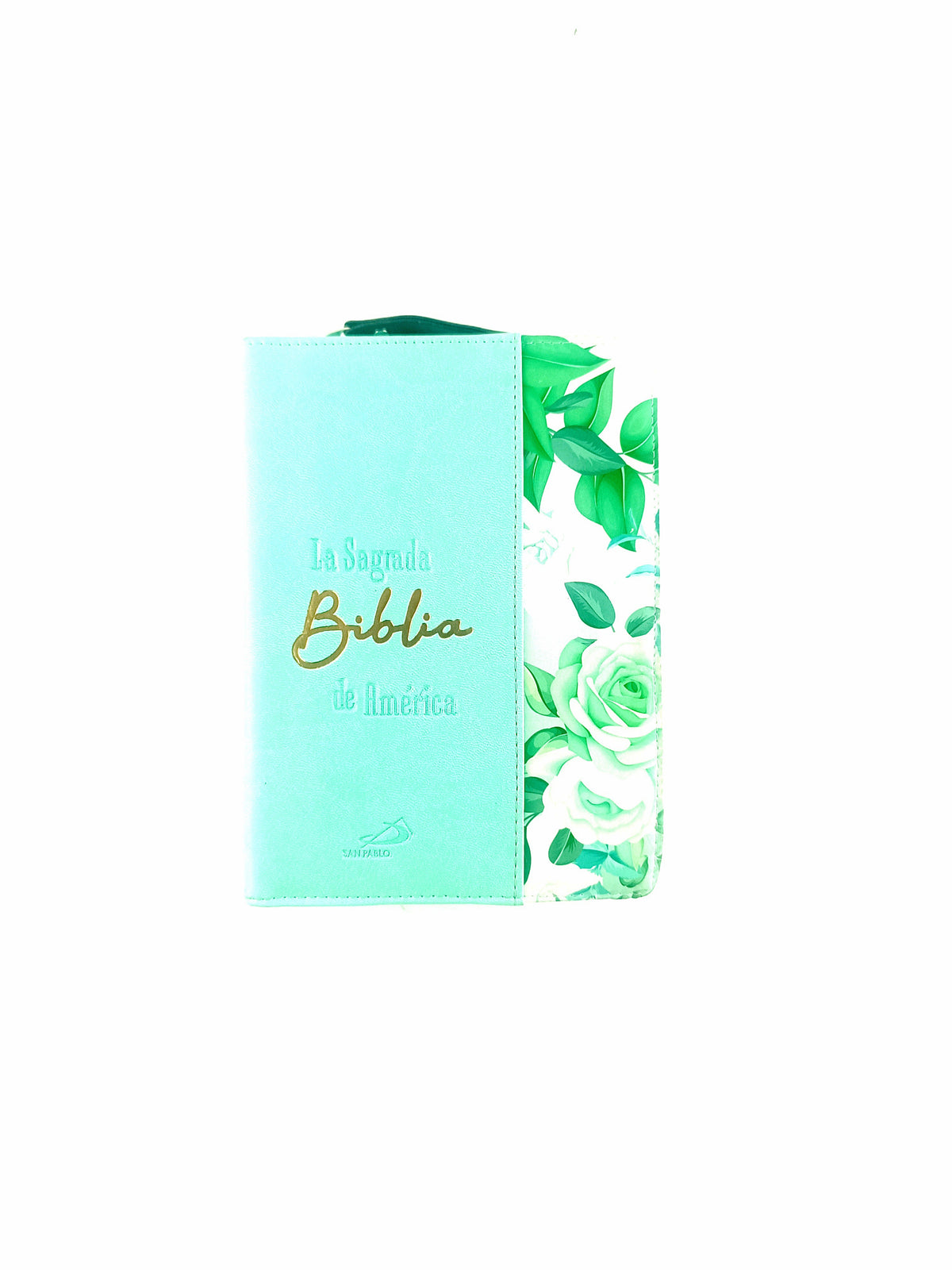 sagrada biblia de américa colección estuche verde menta / rosas by Varios