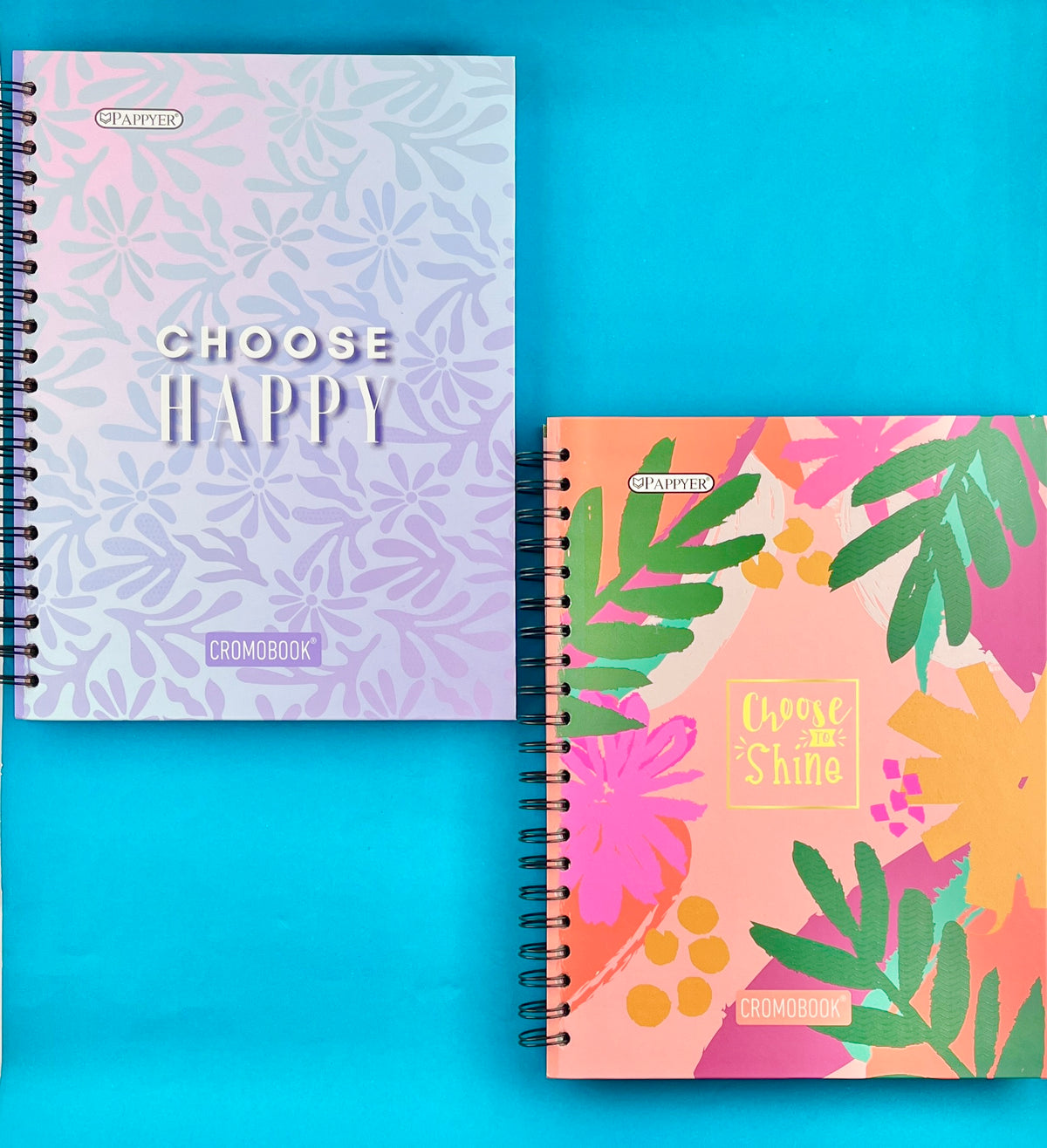 Cuaderno argollado grande cuadriculado pasta dura 5 materias pappyer mujer by Pappyer