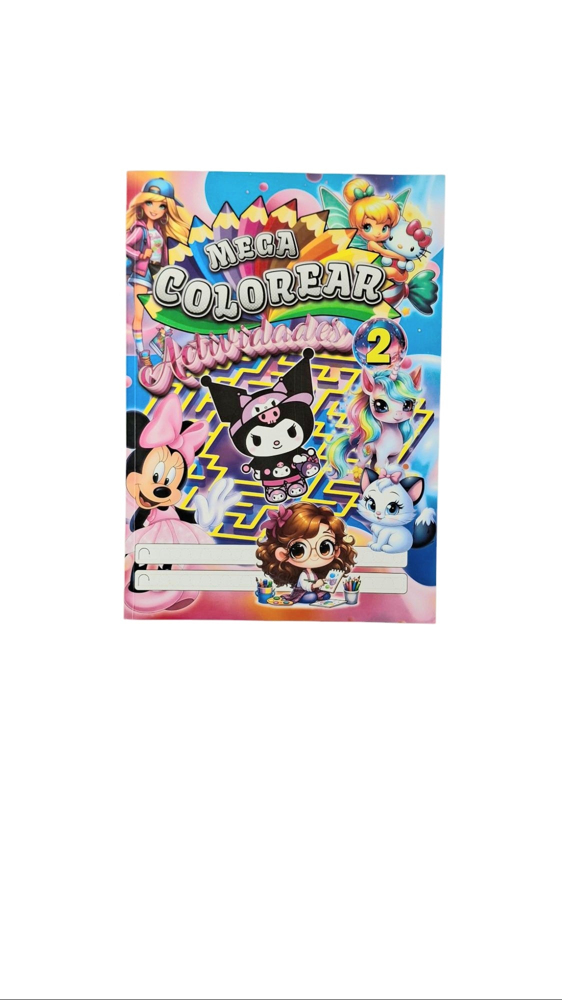 Mega colorear 2 niñas actividades 80 paginas