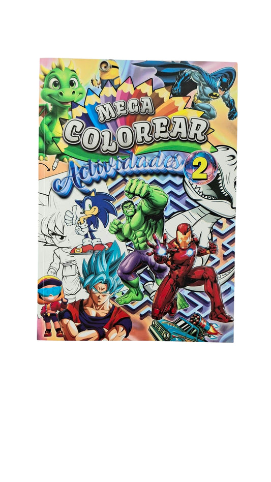 Mega colorear 2 niños actividades 80 paginas
