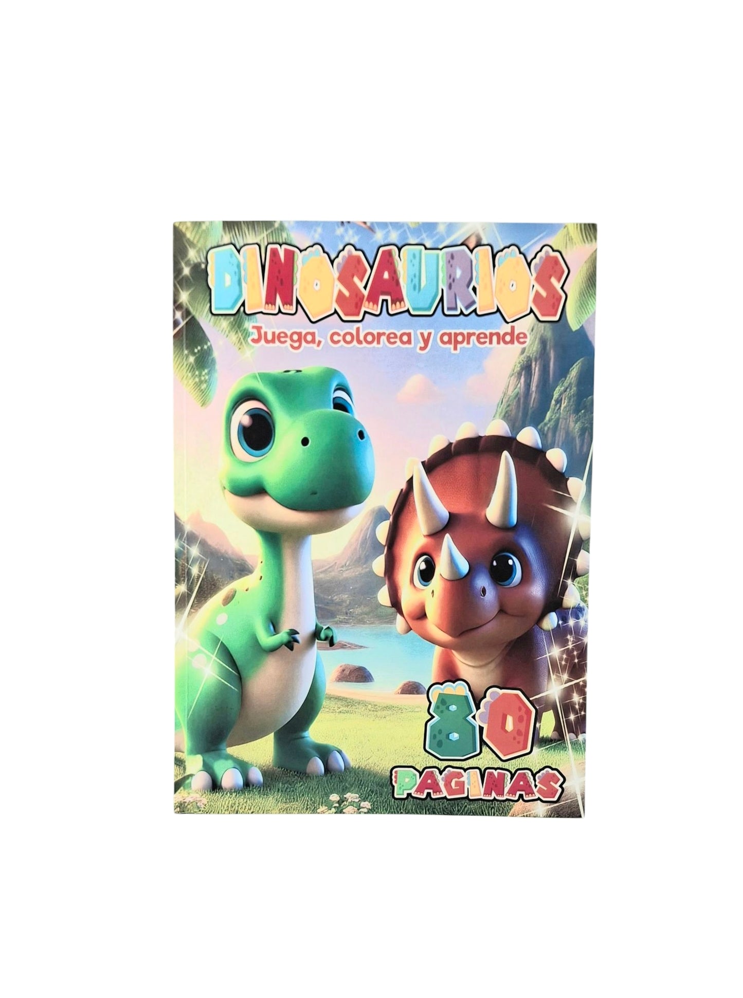 Dinosaurios juega, colorea y aprende 80 paginas by Varios