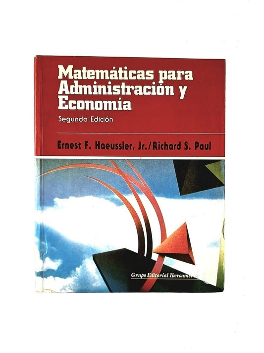 Matemáticas para la administración y economía segunda edición