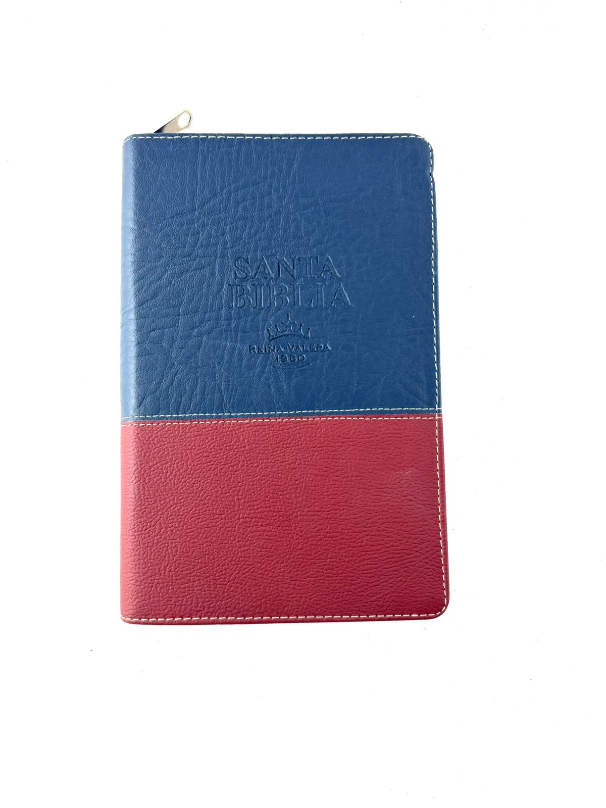 Biblia rvr 1960 letra grande estuche azul-vinotinto by Reina Valera 1960