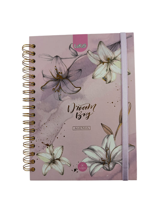 Agenda lukis permanente degrade orquídea blanca