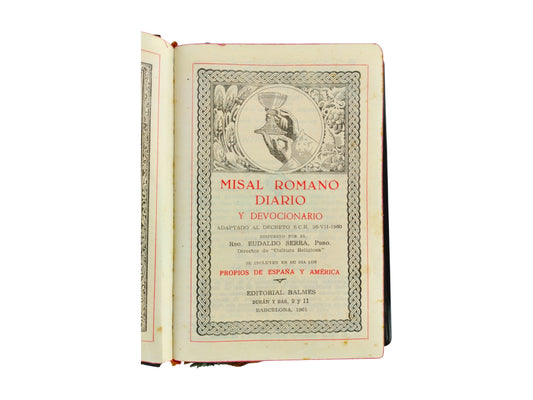 Misal Romano diario completo y devocionario 8 edición