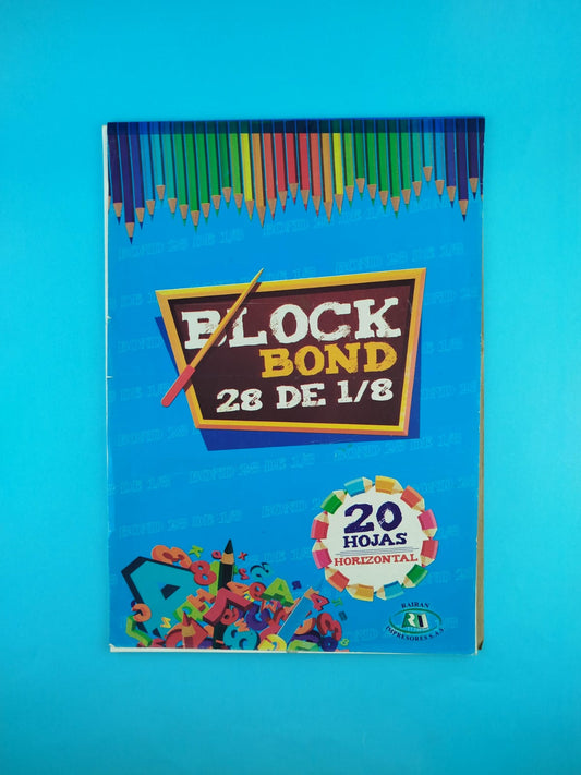 Block bond 28 de 1/8 x20 hojas