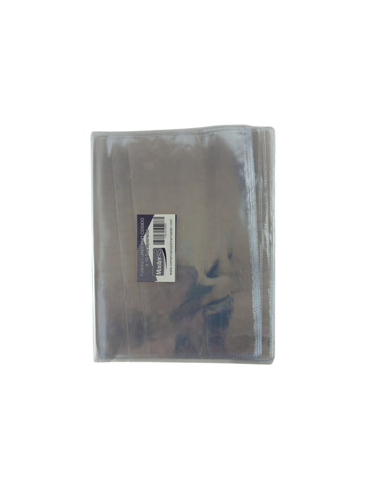 Forro de cuaderno grande plástico transparente x 10