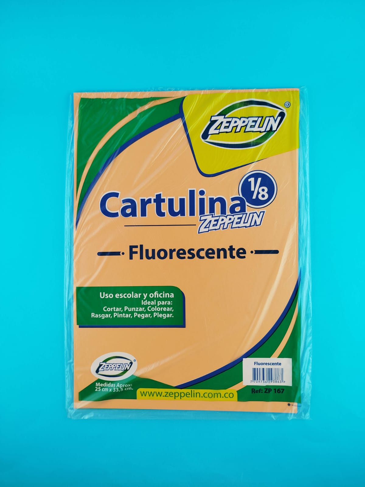 Cartulinas fluorescentes x7 1/8 by Zeppelin