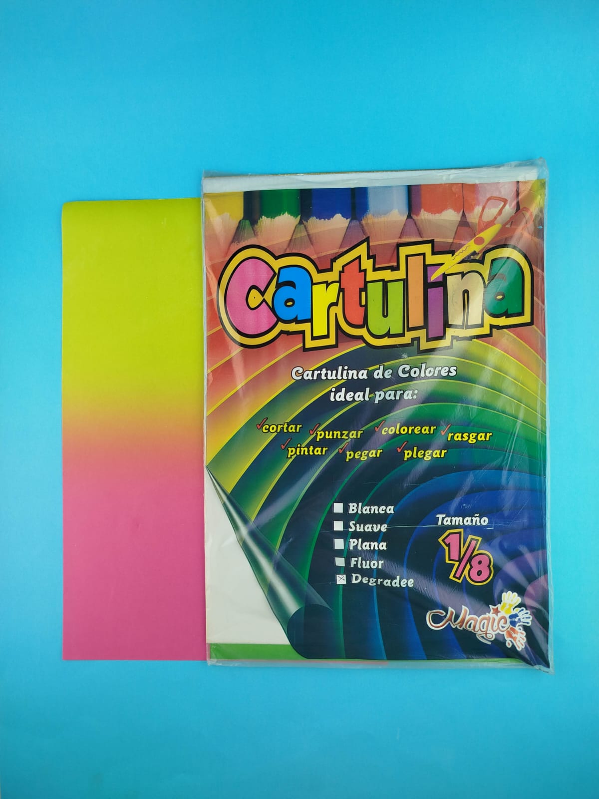 Cartulinas 1/8 degrade x7 by Varios