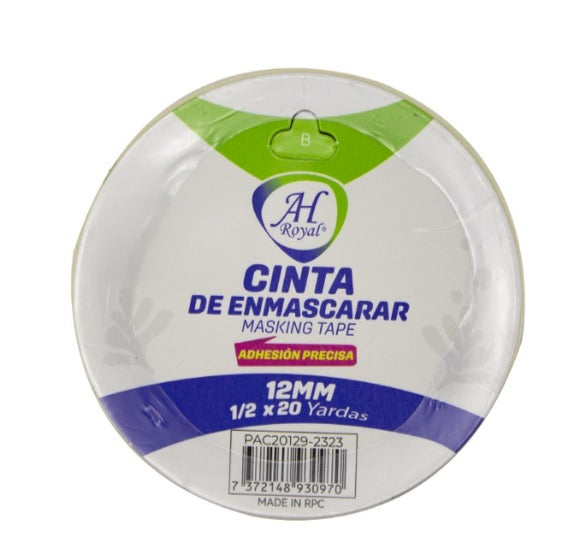 Cinta enmascarar AH 12mmX20mts by AH