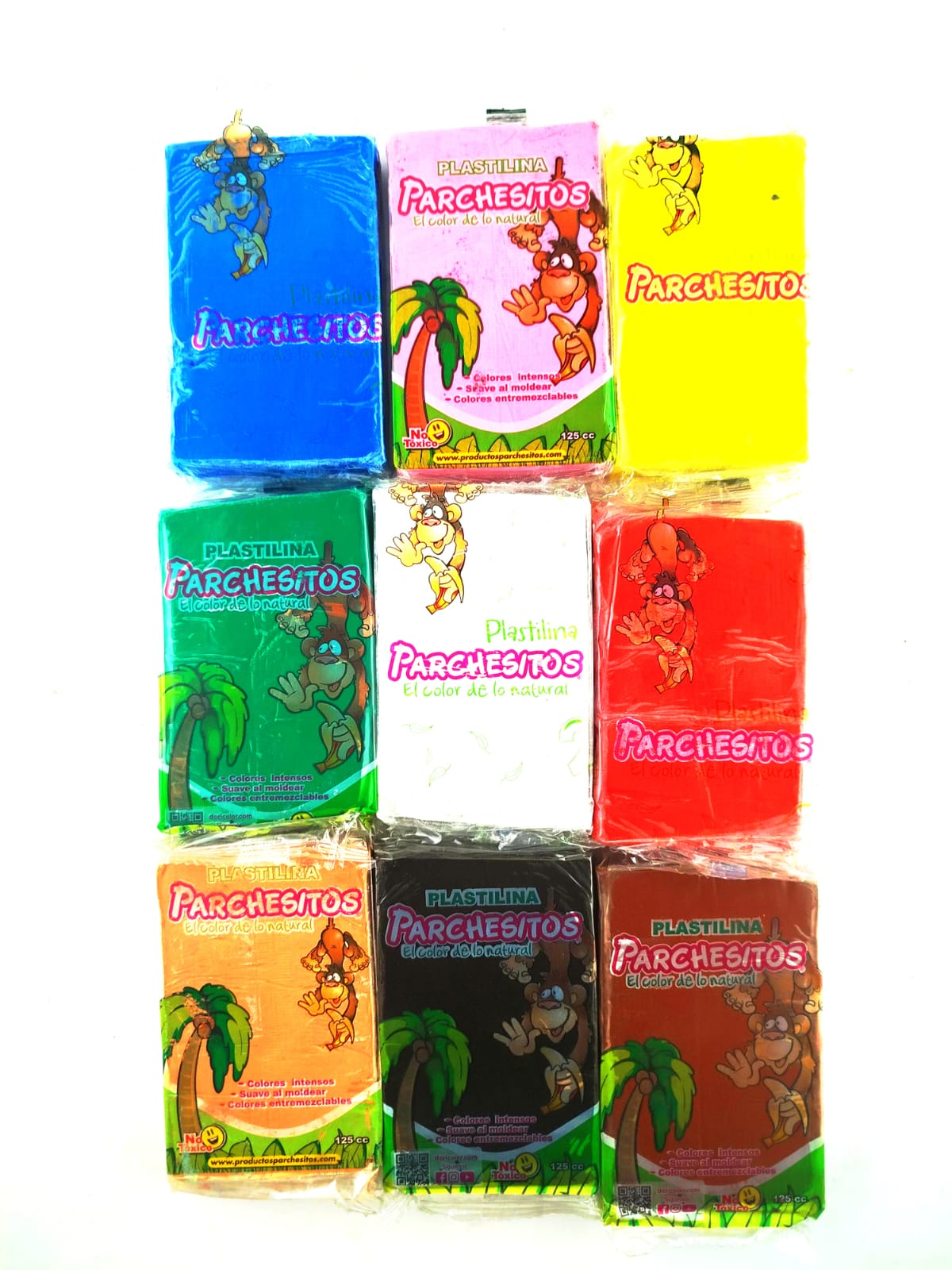 Plastilina parchesitos barra pan 125cc colores surtidos