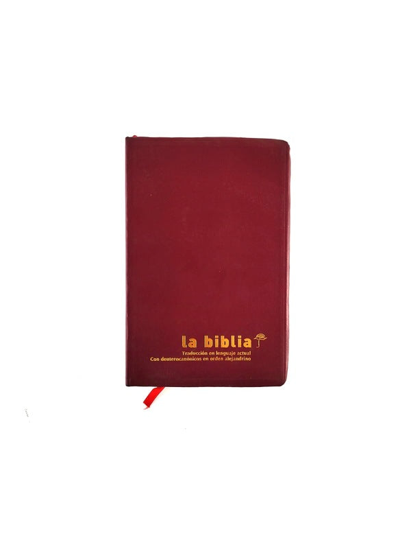 La biblia traducción en lenguaje actual vino tinto con deuterocanónicos en orden alejandrino by Lenguaje actual