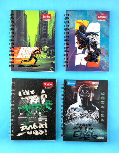 Cuaderno argollado pequeño 85 Cuadriculado Pasta dura Hombre