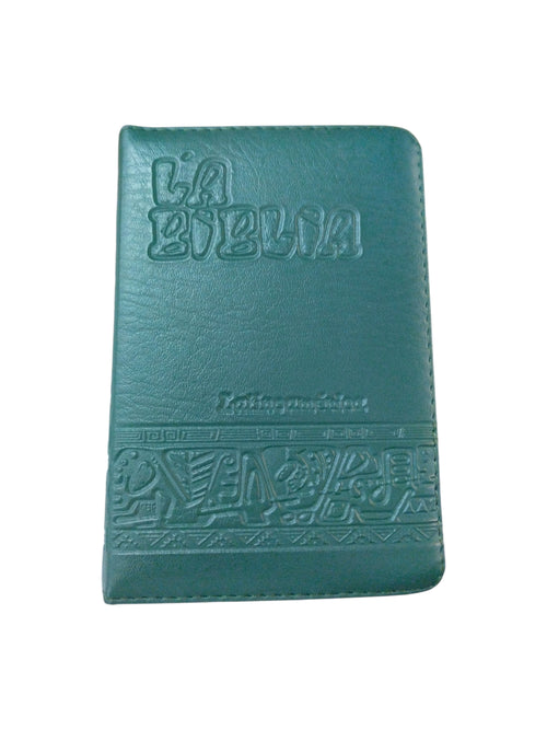 Biblia latinoamericana pequeña con cierre verde by Varios