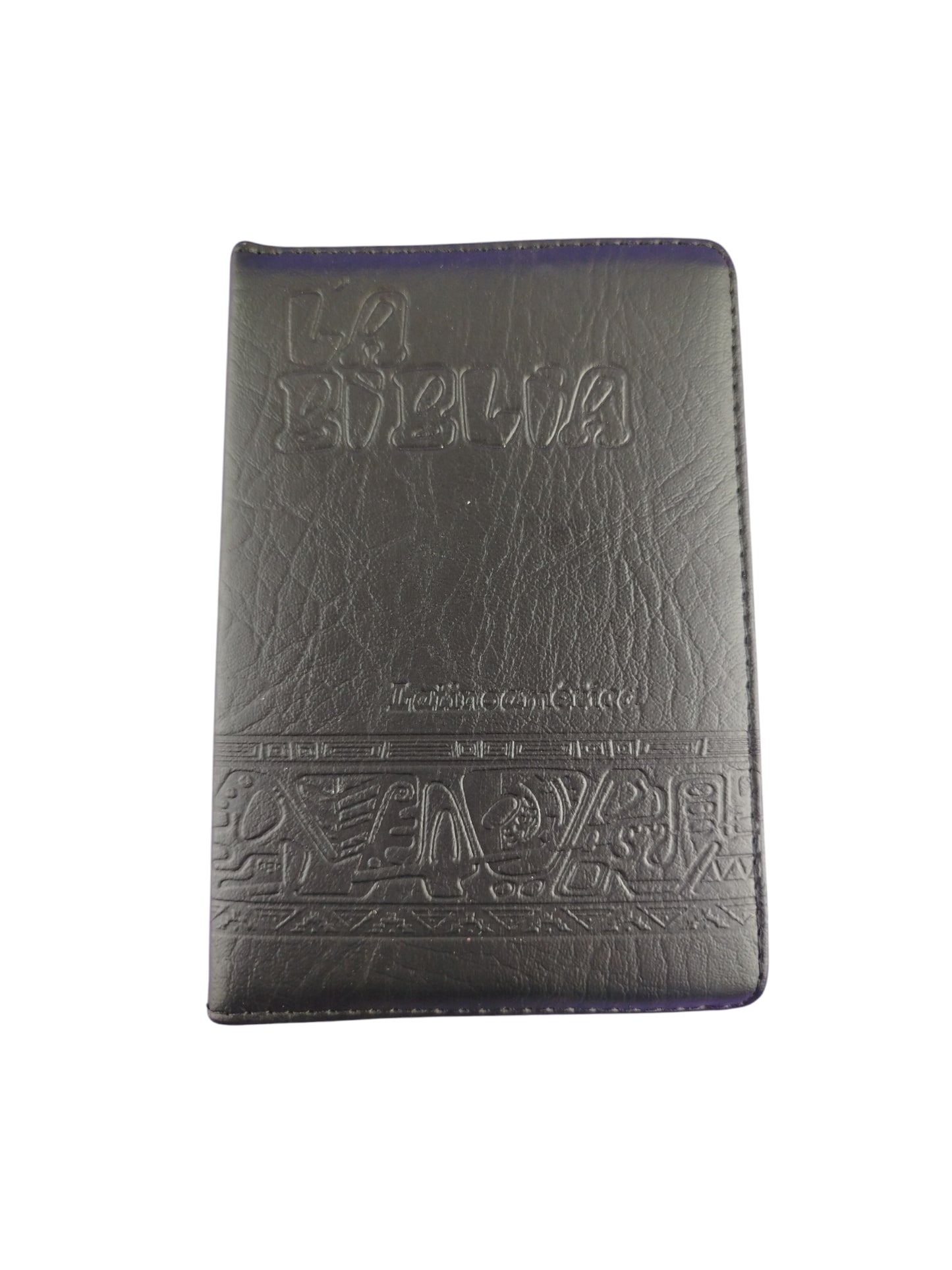 Biblia latinoamericana con cierre color negro