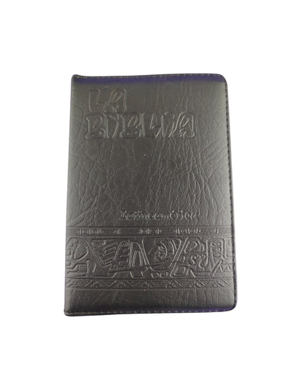 Biblia latinoamericana con cierre color negro