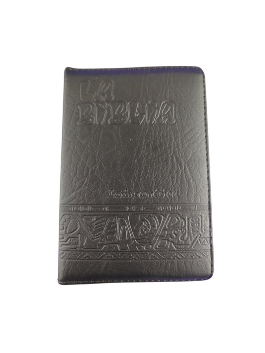 Biblia latinoamericana con cierre color negro
