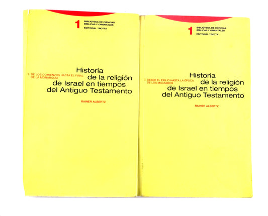 Historia de la religión de Israel en tiempos del antiguo testamento