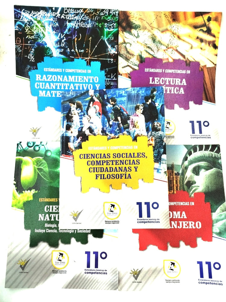 Preicfes estándares y competencias en razonamiento cuanticoy matemáticas,ciencias sociales,competencias ciudadanas y filosofía,idioma extranjero,ciencias naturales y lectura crítica 11° by Varios