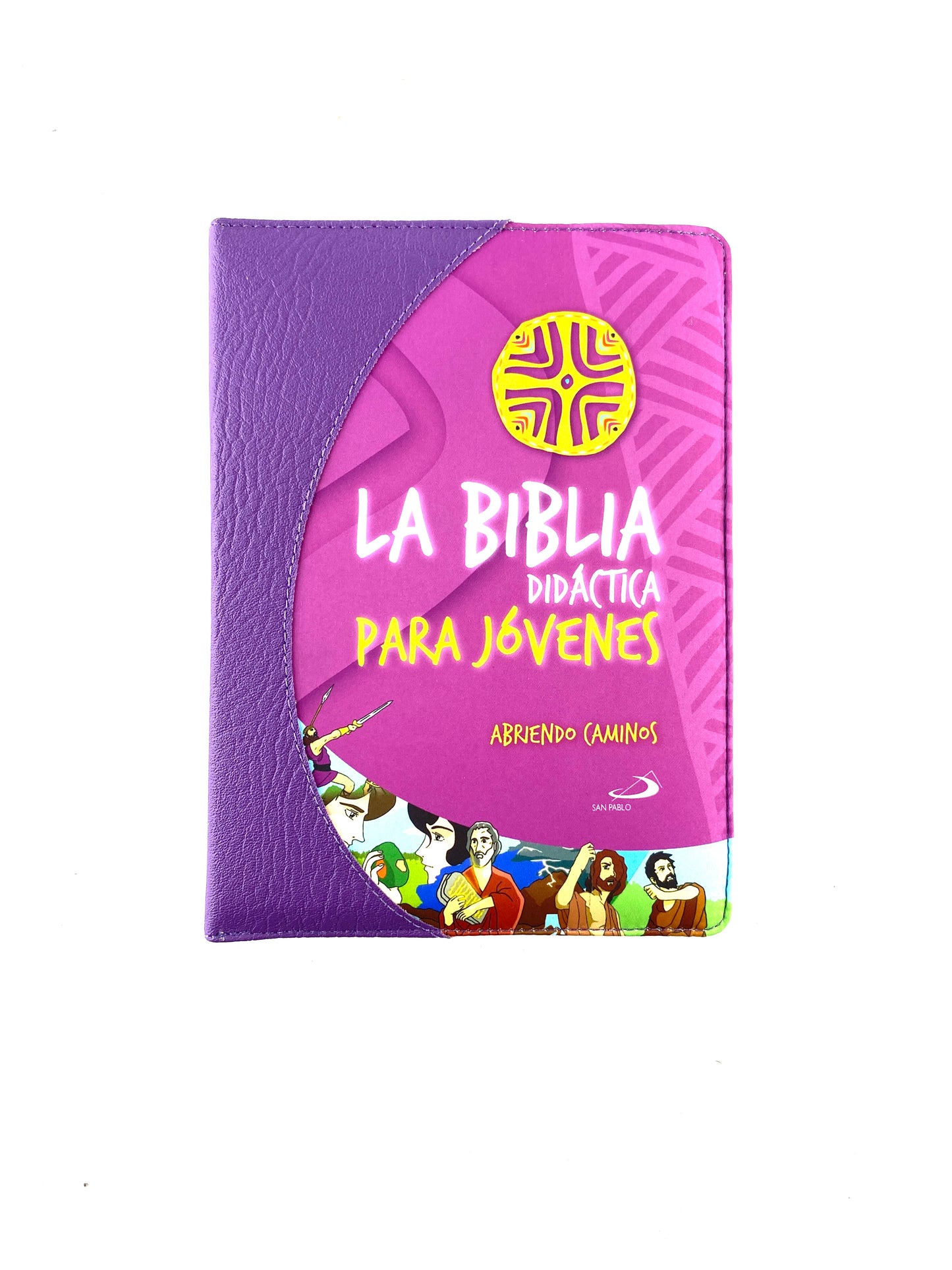 Biblia didáctica para jóvenes morada con cierre