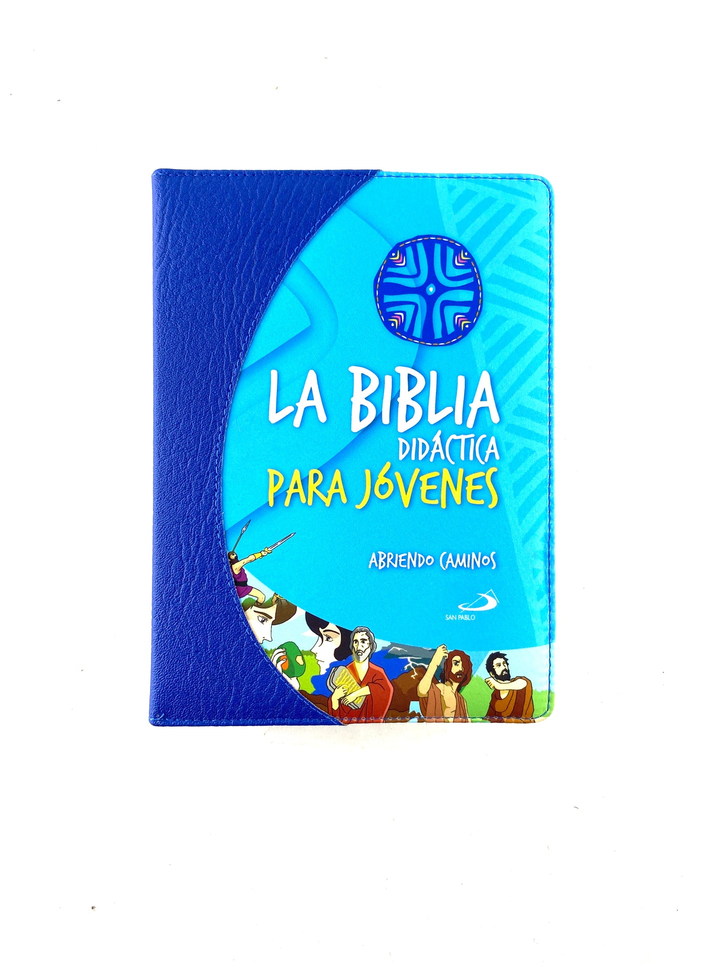 Biblia didáctica para jóvenes azul con cierre