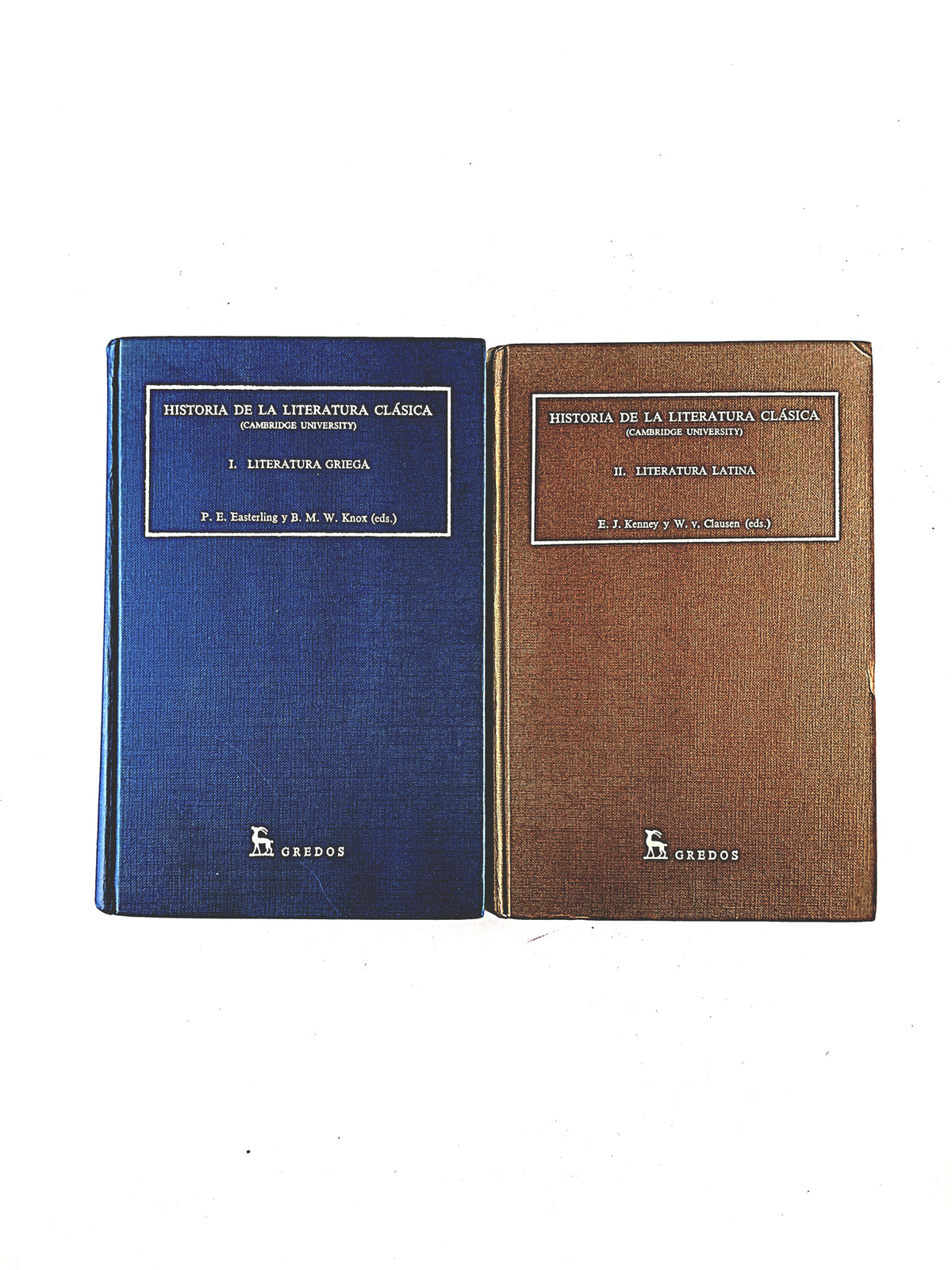 Historia de la literatura Clásica 2 volumenes, volumen 1: Literatura Griega 2: Literatura Latina by P.E. Easterling y B.M.W. Knox E.J. Kenney y W V. Clausen