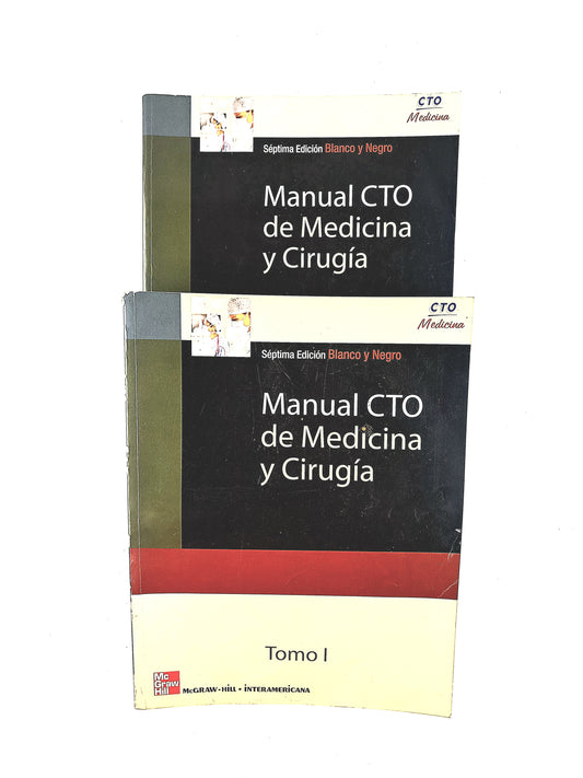 Manual CTO de Medicina y Cirugía séptima edición blanco y negro 2 tomos
