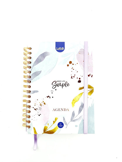 Agenda lukis permanente planeador flowers lila