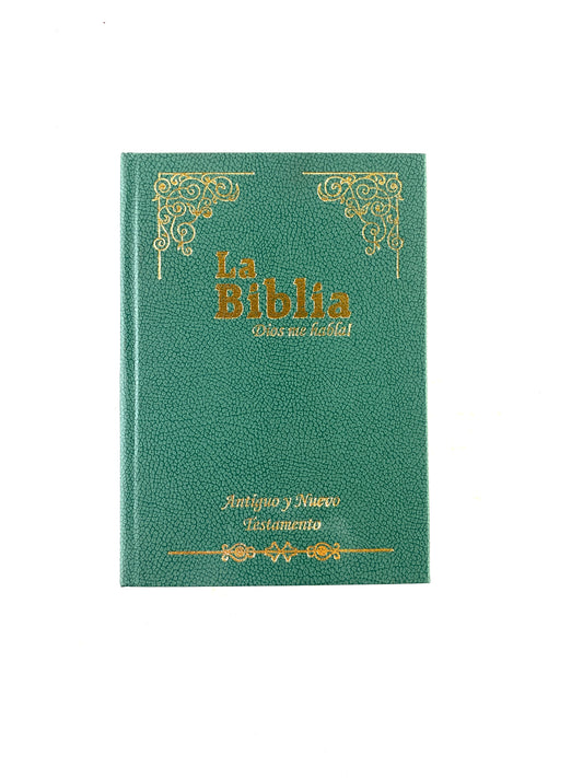 Biblia Dios me habla verde tapa dura borde dorado incluye libros deuterocanónicos