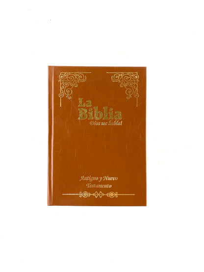 Biblia Dios me habla cafe claro tapa dura borde dorado incluye libros deuterocanónicos