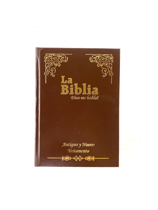 Biblia Dios me habla café tapa dura borde dorado incluye libros deuterocanónicos